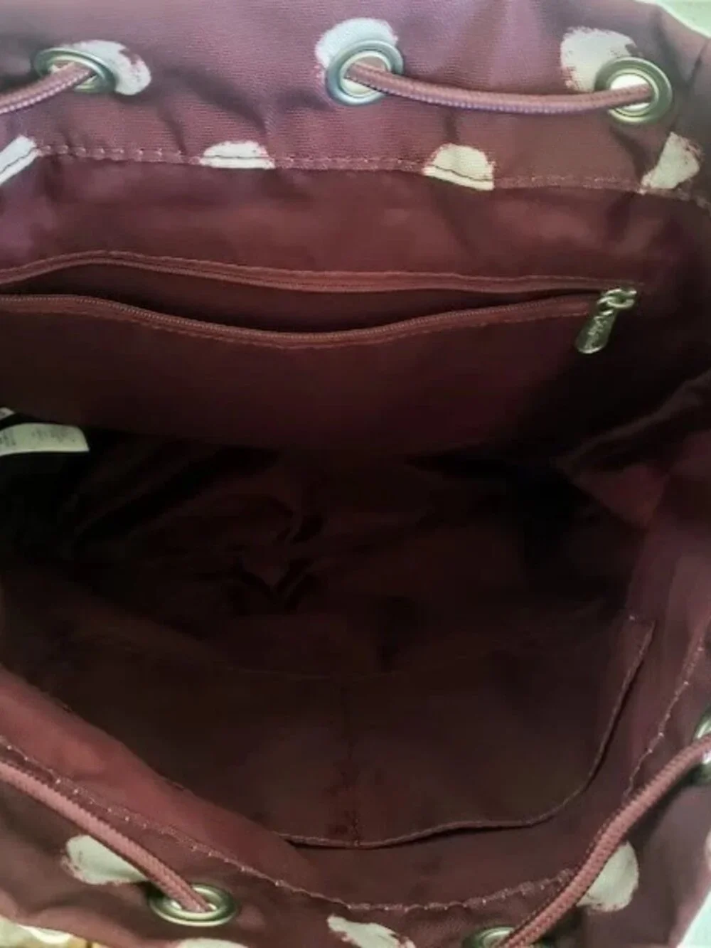 Cath Kidston Smudge Spot Duffle/Rucksack Backpack in a Burgundy/Plum Color
